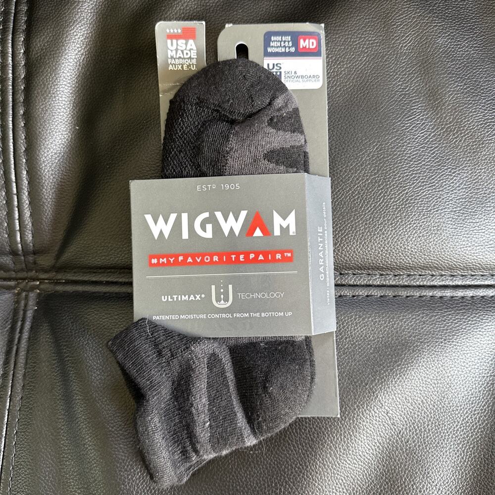 Wigwam Thunder Low Crew Socks Men 5-9.5 Women 6-10